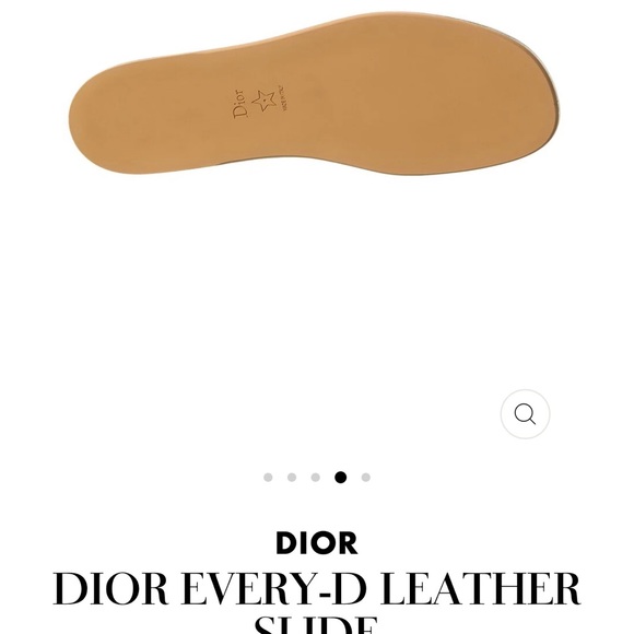 Dior Gold Logo Print D Way Slides Size 40 - Picture 2 of 3